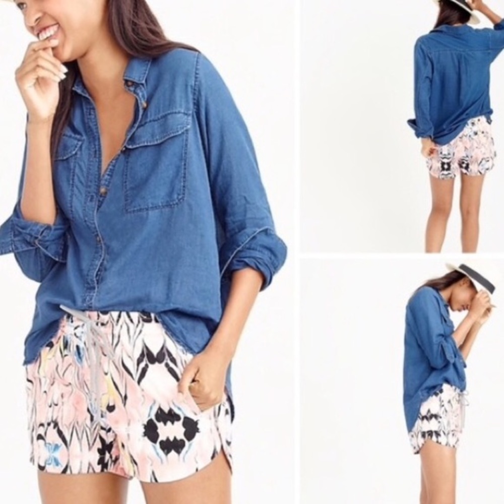 J Crew Pink Marble Shorts